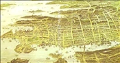Birdseye view of Sydney in 1877